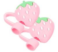 2 Pièces Embout de Paille en Silicone, Bouchon Mignon 6 à 8 MM | Forme Cartoon Adorable, Étanchéité, Protège les Boissons, Adapté aux Gobelets Paille, Fêtes et Garçon Fille