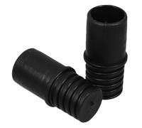 2 Pièces Embout de Poignée de Poteau Fileté, Noir | Adaptateur D’extrémité pour Tige Métallique et Brosse, Plastique, Usage Ménage, Installation Facile
