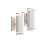 2 Pièces en aluminium up-down applique murale mODENA blanc gU10 protection iP44 konstsmide hauteur 23,5 cm 7512-250;