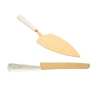 2 Pièces Ensemble Couteau et Pelle à Gâteau en Acier Inoxydable, Manche | Découpe Précise et Présentation Élégante, Accessoires de Mariage pour Desserts, Pizzas ou Biscuits, Préparation Pâtissière