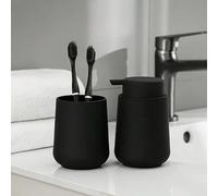 2 pièces Ensemble d'accessoires de salle de bain comprenant un distributeur de savon moussant, un porte-brosse à dents, un verre, des outils pratiques de salle de bain et des accessoires de salle de b