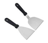2 Pièces Ensemble de Spatules en Acier Inoxydable, Cuisson Haute | Retourneur à Steak pour Plaque, Pizza et Aliments Grillés, Ustensiles Argentés Cuisine Familiale ou Professionnelle