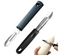 2 Pièces Éplucheur en Acier Inoxydable, Éplucheur à Double Lame pour Pommes de Terre, Éplucheur Multifonction avec Manche PP Facile à Utiliser et à Nettoyer pour Carottes Concombres Fruits et Légumes