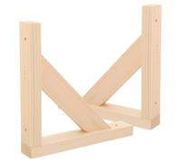 2 Pièces Équerre Bois Triangulaire en Support Robuste | Fixation Murale Facile, Haute Dureté, Usage Appartement et Bureau, pour Bibliothèque et Support Externe