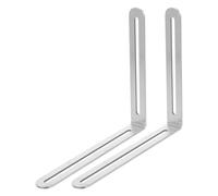 2 Pièces Équerre en L à Fente, Support D’étagère Réglable à 90° | Fixation Polyvalente, Alignement Précis et Installation Facile, pour Tiroirs, Planches en Bois, Menuiserie et Construction