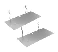 2 Pièces Étagère en Fer, Murale, 9,8x3,9 Pouces | Finition Argentée, Rangement Modulaire, Installation sans Perçage, pour Atelier et Salle Créative