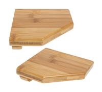 2 Pièces Étagère Murale D’angle sans Perçage, en Bambou Rangement | Fixation Adhésive Facile, Support Suspendu Polyvalent pour Murs, Plantes en Pot, la Cuisine, Salle de Bain et Logements