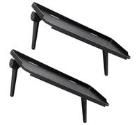 2 Pièces Étagère Supérieure à Clip pour Écran TV, Support Noir Abs | Compatibilité pour Télécommande et Moniteur, Rangement Multi-usage, Bords Latéraux Protecteurs