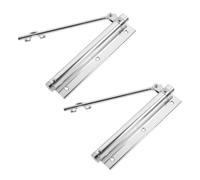 2 Pièces Ferme-porte à Ressort Réglable en Acier Inoxydable | Fermeture Automatique, Bras de Support Pliant, Tension Ajustable, Usage Résidentiel et Commercial