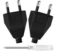 2 Pièces Fiche Européenne Plate, Fiche mâle, Prise Electrique Male 250V 2.5A, Matériau PP, D'alimentation Domestique Décorative