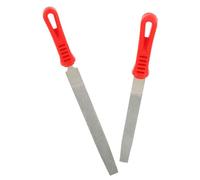 2 Pièces Fichier Plat en Émeri Manche Plastique