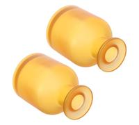 2 Pièces Flacon Diffuseur D'aromathérapie en Verre 130ml, Col Étroit | Bocal Apothicaire Décoratif Jaune, Finition Mate Transparente, pour Huiles Essentielles et Tablettes