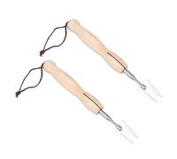2 Pièces Fourchette Télescopique Barbecue en Acier Inoxydable | Forme Gourde Élégante, Pratique au Jardin Cuisine, pour Saucisses et Oignons