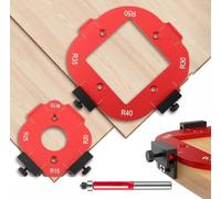 2 Pièces Gabarit Defonceuse a Bois, R10 R15 R20 R25 R30 R35 R40 R50 Gabarit de Toupie avec Fraise à Ras, Gabarit 4en1 pour Toupie, pour le Bricolage du Bois