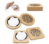 2 Pièces Galet Diffuseur Huile Essentielle avec Boîte de Diffuseur en Bois, Pierre à Parfum pour Maison, Pierre d'Aromathérapie Peuvent être Utilisées pour Une Atmosphère de Maison Relaxante