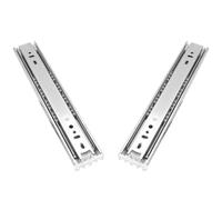 2 Pièces Glissière de Tiroir à Billes Trois Sections | Extension Complète, Roulement Silencieux, Déconnexion par Levier, pour Meubles Cuisine, Salles de Bains et Style Aléatoire