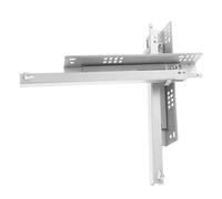 2 Pièces Glissières de Tiroir à Extension Coulisses de Commode | Acier Laminé à Froid Argenté, Fermeture Douce Silencieuse, Verrouillage Stable, pour Meuble Cuisine 12 Pouces