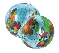 2 Pièces Globe Éducatif Gonflable du Pvc Monde pour Garçon et Filles | Léger et Gonflable, Jouet de Géographie Portable, pour Bébés et Petits, Usage Intérieur ou Plage