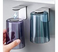 2 pièces Gobelet à brosse à dents magnétique minimaliste transparent, support mural pour brosse à dents avec crochet magnétique rapide, rangement de salle de bain imperméable, décoration moderne pour 