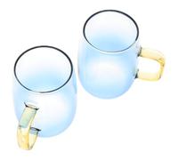 2 Pièces Gobelet D'eau en Verre Borosilicate Poignée Ergonomique | Résistant aux Hautes Températures, pour Bière et Soupe, la Cuisine Domestique, Restaurants, Bureaux, Présent Pratique