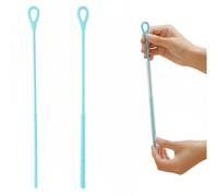 2 Pièces Goupillon Paille Gourde Goupillon Bouteille Silicone Ecouvillon Brosse Bouteille Réutilisable Alimentaire pour Paille en Verre Métal Smoothie et Gobelet Diamètres 6mm 9mm Pinceaux Silicone