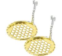 2 pièces Grattoir à Gelée Inoxydable Cuisine, Râpe à Nouilles froides | Cuivre Doré, Poignée Ergonomique, Trous Multiples, Rangement Suspendu, Format Compact pour Préparation Alimentaire