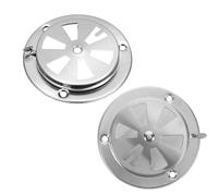 2 Pièces Grille Aération Verrouillable Acier Inoxydable Couvercle Aération Réglable Rond pour Four Couvercle Aération pour Fours à Gaz Barbecues Bacs à Barbecue Seaux Extincteurs et Fumoirs (Argent)