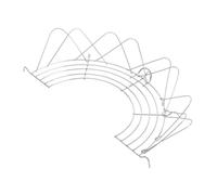 2 pièces Grille Demi-Lune Pliable en Acier Inoxydable pour Égoutter | Support Résistant à Chaleur, Format 34x17x7cm, pour Aliments Frits, Woks, Cuisiniers Amateurs ou Chefs