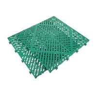 2 Pièces Grille en Plastique Emboîtable Vert Carrée Caillebotis | Tapis de Sol de Garage, Tuiles de Drainage Emboîtables, Entretien Facile, Sécurité Antidérapante