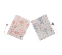 2 Pièces Housse de Livre en Tissu à Motif Pissenlit, Faite Main | Usage Polyvalent, Protection des Livres et Documents, Série Spring Whisper, Toucher Délicat, Style Simple et Chaleureux