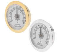 2 Pièces Hygromètre LCD Noir de 38mm pour Cave à Cigares et Bocal | Lecture Stable et Précise, Design Élégant en Plastique Noir, Surveillance à Domicile Armoires