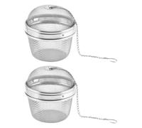 2 Pièces Infuseur à Thé en Acier Inoxydable Panier Filtre Suspendu | Chaîne Suspendre, Nettoyage Facile, Couleur Argenté, Usage Domestique, pour Thé en Tasse