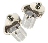 2 Pièces Infuseur à Thé en Vrac en Acier Inoxydable avec Couvercle | Passoire à Thé Fine, Accessoire de Remplacement pour Théière, Finition Argenté, Usage Quotidien Cuisine