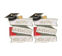 2 Pièces Insigne de Fin D'études Créatif en Alliage de Zinc pour | Décation de Chapeau de Graduation, Accessoire pour Chapeau de Graduation, Tenue Diplome
