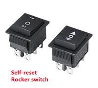 2 pièces interrupteur à bascule à réinitialisation automatique interrupteur d'alimentation momentané KCD4 ON-OFF-ON réinitialiser 3 positions 6 broches 16A 250VAC/ 20A 125VAC 6-Pin Reset