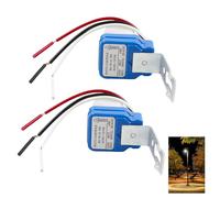2 Pièces Interrupteur Crépusculaire AC/DC 12V 10A Automatique, Photocellule Commutateur avec Capteur Crépusculaire à Aube, Économie d’Énergie, Installation Facile pour Éclairage, Étanche et Durable