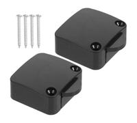 2 Pièces Interrupteur de Porte de Meuble 2a 250v Noir ABS Cuivre | Contrôle Marche Arrêt, Installation Simple Vis et Cordelette, pour Lampe et Appareil Électrique