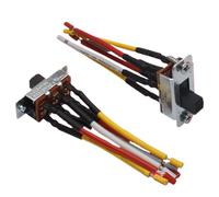 2 pièces interrupteur de ventilateur de plafond 6A 125V, 3A 250V interrupteur ventilateur à bascule directionnel à 6 broches rotation inverse en métal pour glissière plafond pour appareils mé