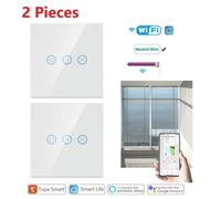 2 Pièces Interrupteur Intelligent WiFi,avec Alexa,Smart Life,Tuya App,Pour portes électriques, volets roulants, contrôle de stores