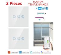 2 Pièces Interrupteur Volet Roulant Connecté WiFi,Pour Volets Roulants Rideau avec Alexa,Google Assistant,Smart Life,Tuya App