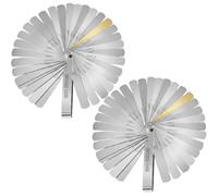 2 Pièces Jeux de Cale Soupape, 32 Lames Jauge D'Épaisseur | Jeu de Cale Soupape en Acier Inoxydable, Mesure de 0,04 à 0,88 mm/0,0015 à 0,035"", pour Mesurer les Écarts et Épaisseurs