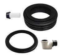 2 Pièces Joints de Tuyau de Chasse pour Geberit, Joints à Lèvres (Ø 55/42 mm) Raccord de Tuyau de Chasse, Manchon en Caoutchouc (Ø 36-45/60 mm) pour Réservoir de Chasse Encastré Joint Dn40 45mm (Noir)