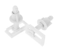 2 Pièces Kit de Fixation, Vis Plastique à Expansion Rapide | Installation Facile sans Outil, Bouchons en Caoutchouc PP Blanc, pour Cuvettes Standard et Entretien Domestique