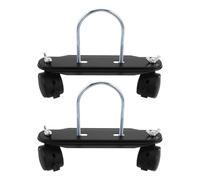 2 Pièces Kit de Roulettes Pivotantes avec Frein | Paire Noire, Montage pour Radiateur Électrique et Bain D’huile, Mobilité Silencieuse, Usage Maison et Chambre