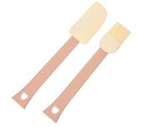 2 Pièces Kit de Spatule à Crème et Pinceau Pâtissier en Silicone | Résistant à Haute Température, Nettoyage Facile, Design Suspendu et Gain de Place, pour Cuisson Cuisine