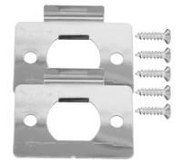 2 Pièces Kit D'installation de Verrou de Sécurité, Renforcement de Porte | Plaque Argentée à Surface Lisse, Pose Simple par Vis, pour Cadre D'entrée, Maison et Petites Entreprises
