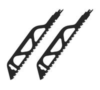 2 Pièces Lames de Scie Sabre, Lame Scie Sabre Brique, Lame Scie Sabre Carbure pour la Coupe de Bois, Métal, Beton et Brique (305mm)