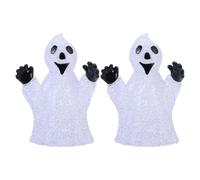 2 Pièces Lampe de Table Fantôme en Eva, Veilleuse LED Blanche | Lueur D’ambiance Compacte, Facile à Poser Étagère, pour Chambre D’garçon et Filles, Jardin, Halloween