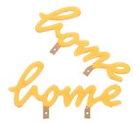 2 Pièces Lampe Décorative Lettre Vintage Jaune en Plastique 2200k | Basse Tension Ac 2,7-3 V et Dc 3 V, Forme Alphabet, pour Mariage et Comptoir