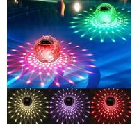 2 Pièces Lampe Flottante Piscine Solaire, 7 Couleurs, Lumière Piscine Flottante pour piscines, fêtes, étangs, pelous